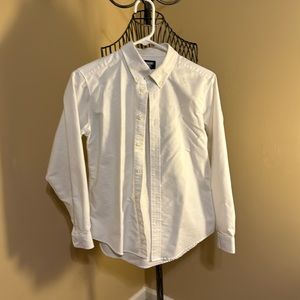 Lands End Four White Oxford Dress Shirts
